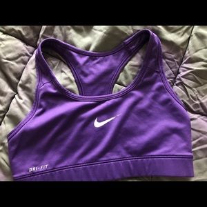 Purple Nike Pro Dri Fit Sports Bra